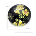 16mm Handmade Photo Flower Glass Cabochon Embellishments Clear Flat back Glass Dome beads For DIY